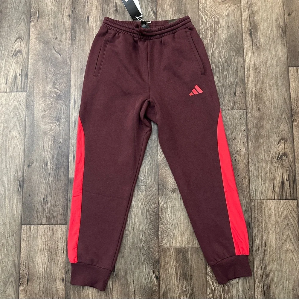 Adidas Multi Sport Regular Fit Pants Men’s Size S  Ruby Burgundy Red